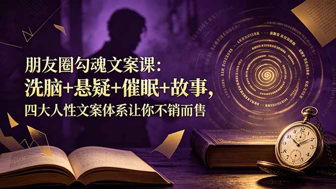 朋友圈勾魂文案课：洗脑+悬疑+催眠+故事，四大人性文案体系让你不销而售-时光云网创