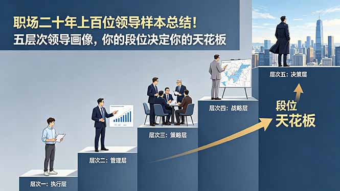 付费文章:职场二十年上百位领导样本总结!五层次领导画像,你的段位决定你的天花板-时光云网创