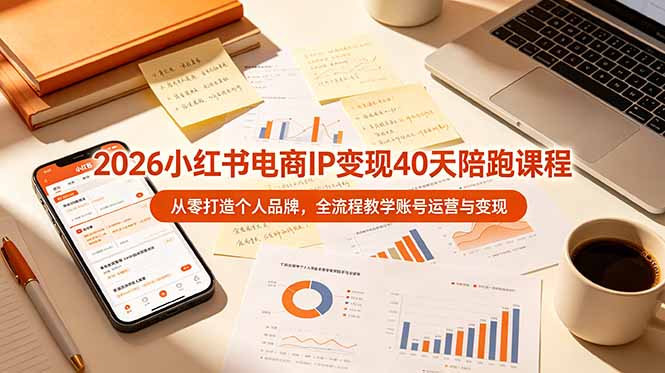 2026小红书电商IP变现40天陪跑课程-11期，从零打造个人品牌，全流程教学账号运营与变现-时光云网创