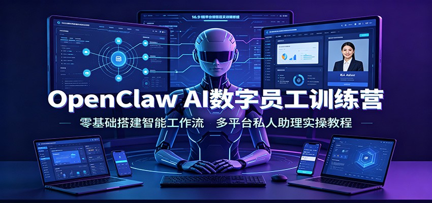 OpenClaw AI数字员工训练营：零基础搭建智能工作流，多平台私人助理实操教程-时光云网创