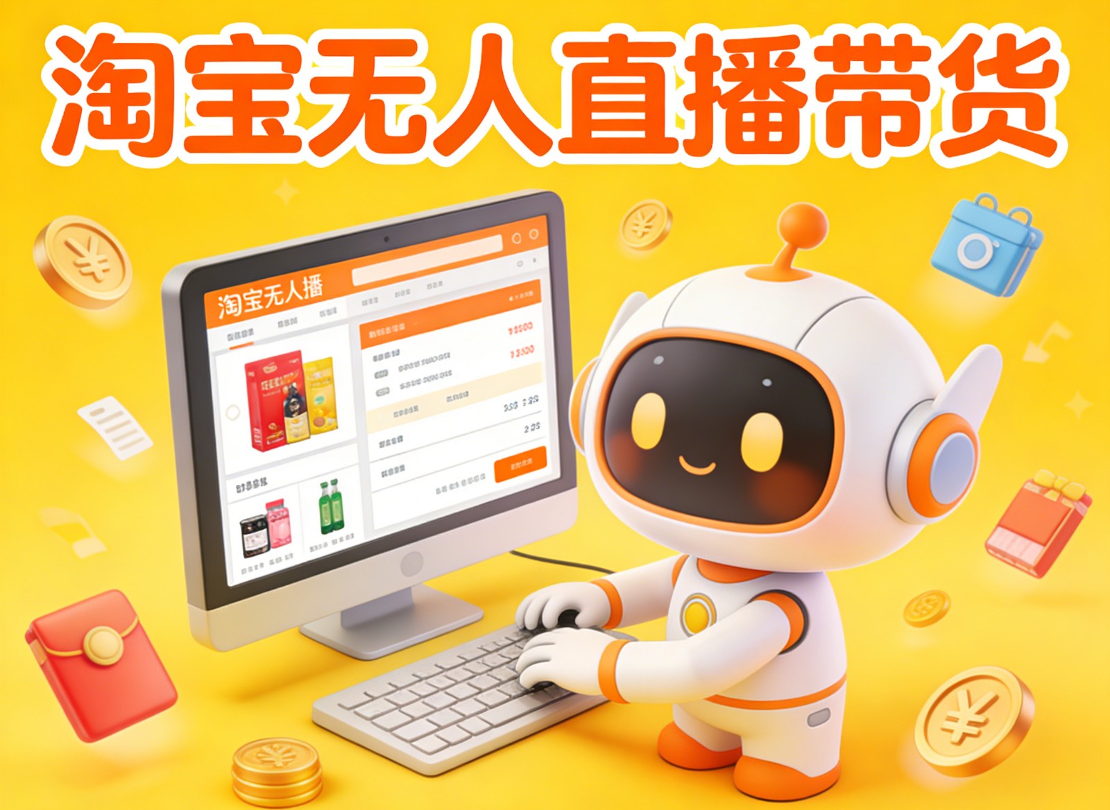 淘宝无人直播带货，24小时自动卖货，月佣金1W+，不违规不封号，不用露脸-时光云网创