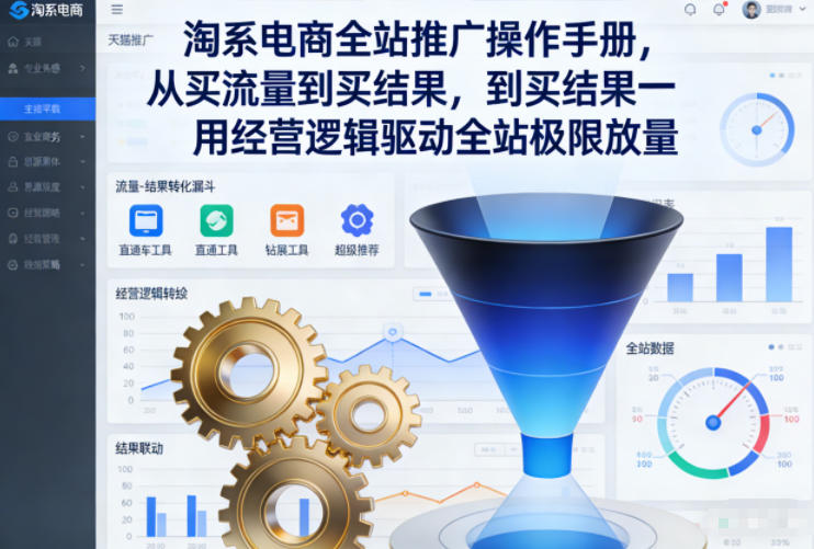 淘系电商全站推广操作手册，从买流量到买结果一用经营逻辑驱动全站极限放量-时光云网创