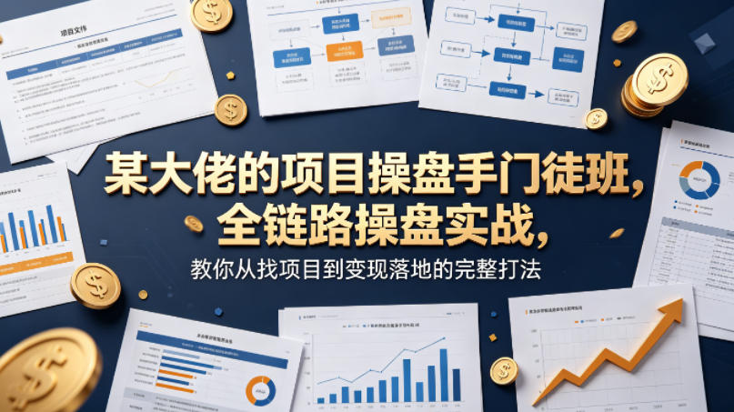 某大佬的项目操盘手门徒班，全链路操盘实战，教你从找项目到变现落地的完整打法-时光云网创
