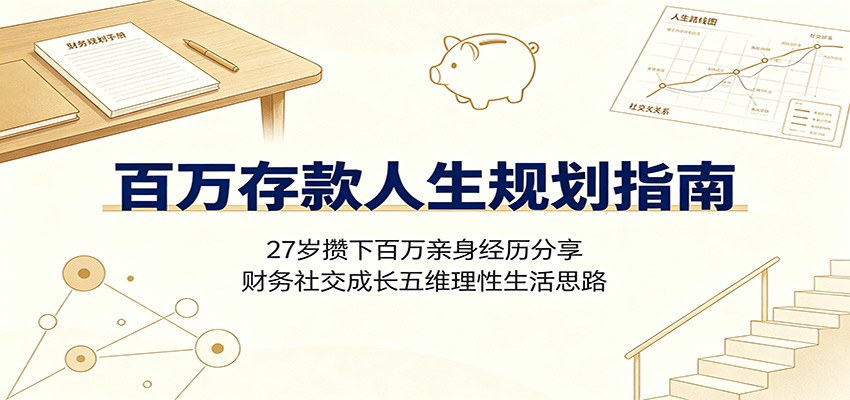 百万存款人生规划指南：27岁攒下百万亲身经历分享，财务社交成长五维理性生活思路-时光云网创