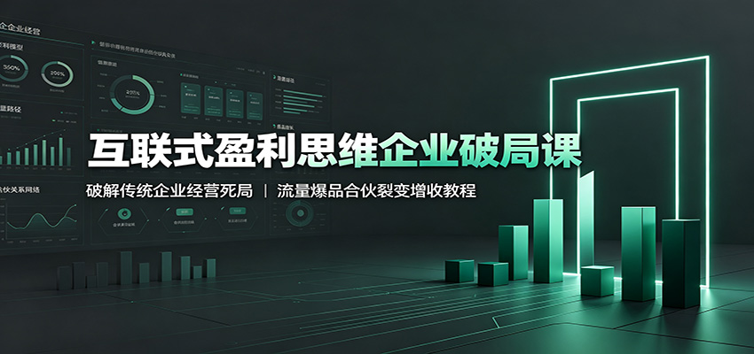 互联式盈利思维企业破局课：破解传统企业经营死局，流量爆品合伙裂变增收教程-时光云网创