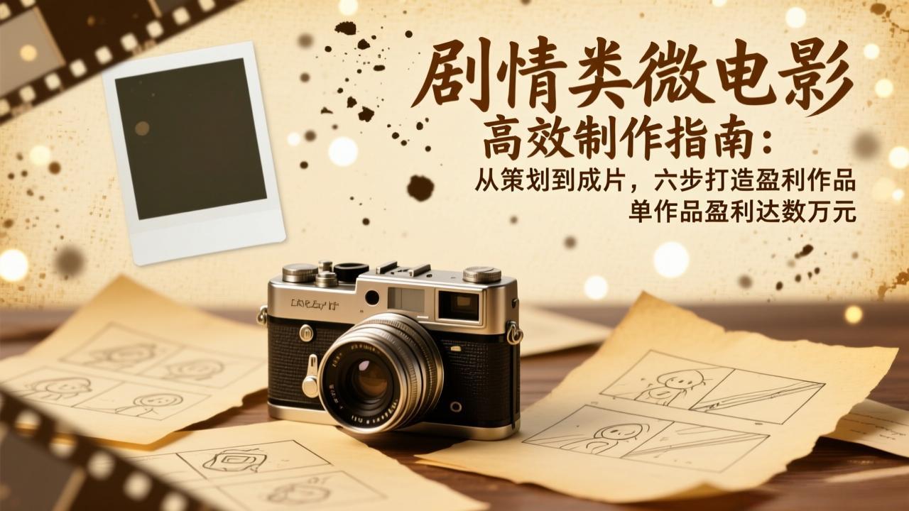 剧情类微电影高效制作指南:从策划到成片,六步打造盈利作品,单作品盈利达数万元-时光云网创