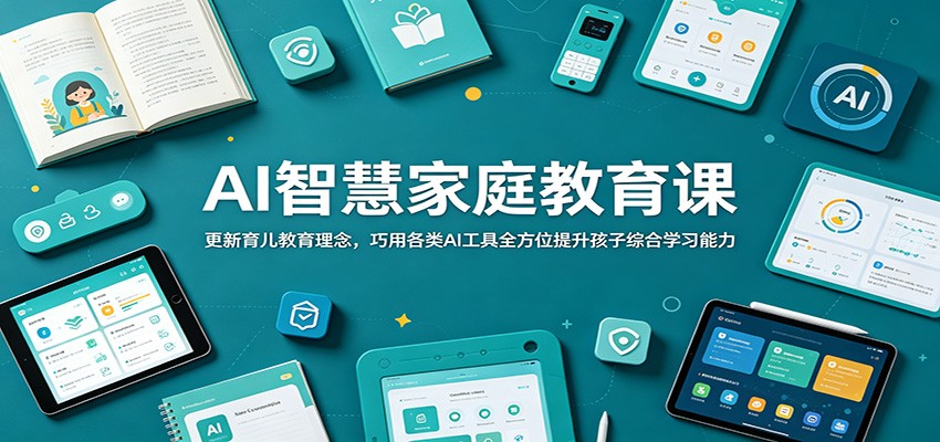 AI智慧家庭教育课：更新育儿教育理念，巧用各类AI工具全方位提升孩子综合学习能力-时光云网创