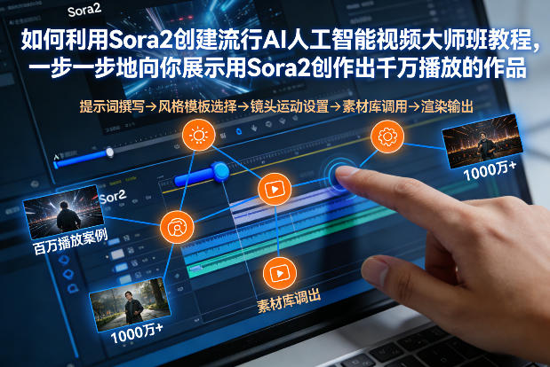 如何利用Sora2创建流行AI人工智能视频大师班，一步一步地向你展示用Sora2创作出千万播放的作品-时光云网创