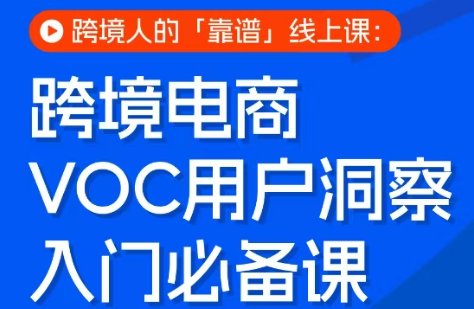 跨境电商VOC用户洞察入门必备课-时光云网创