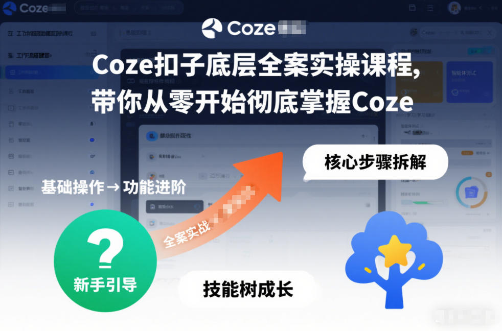 Coze扣子底层全案实操课程，带你从零开始彻底掌握Coze(更新3月)-时光云网创