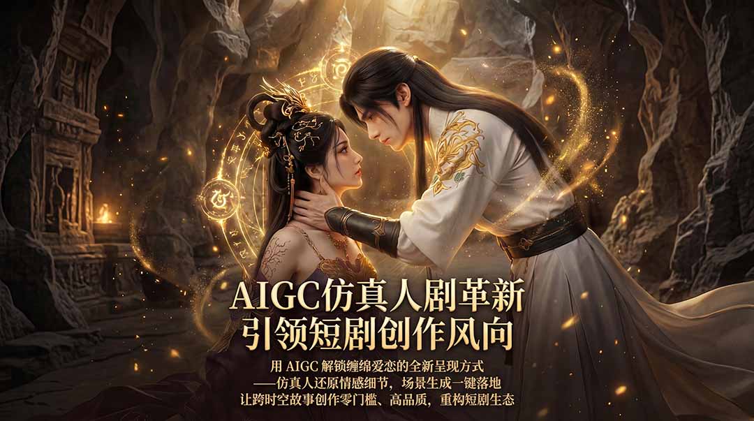 AIGC 仿真人短剧创作革新，解锁仙侠爱恋全新呈现，一键出高质场景，零门槛打造爆款剧集-时光云网创