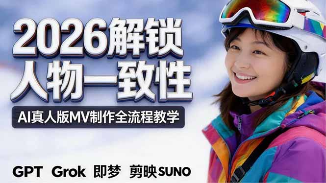 2026独创解锁人物一致性：AI真人版MV制作，不讲空话，不拼概念，全流程实操-时光云网创