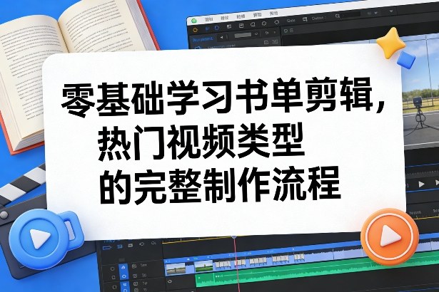 零基础学习书单剪辑，热门视频类型的完整制作流程(更新2026)-时光云网创