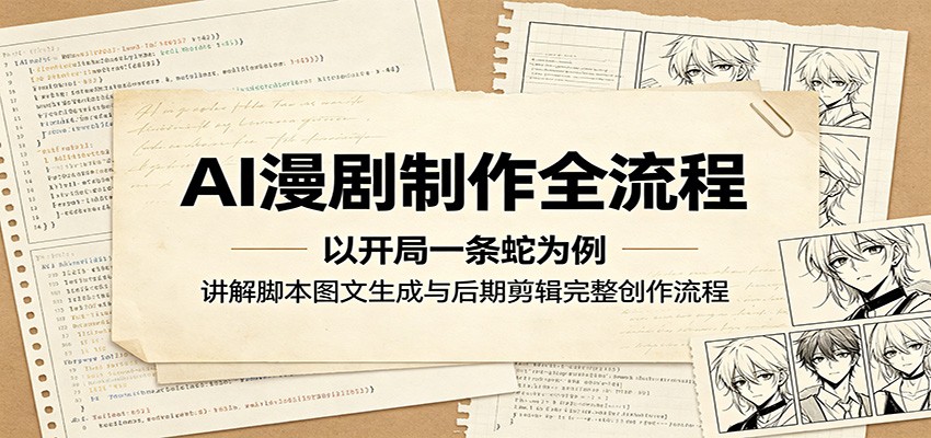 AI漫剧制作全流程：以开局一条蛇为例，讲解脚本图文生成与后期剪辑完整创作流程-时光云网创