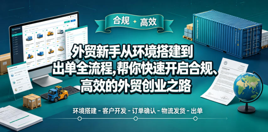 外贸新手从环境搭建到出单全流程,帮你快速开启合规、高效的外贸创业之路-时光云网创