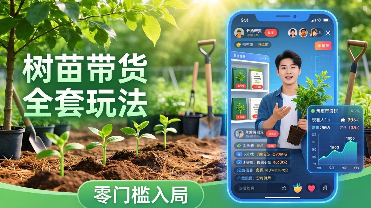 视频号AI树苗带货全套玩法：零门槛入局，掌握豆包、千问等AI工具制作树苗视频的全套流程-时光云网创