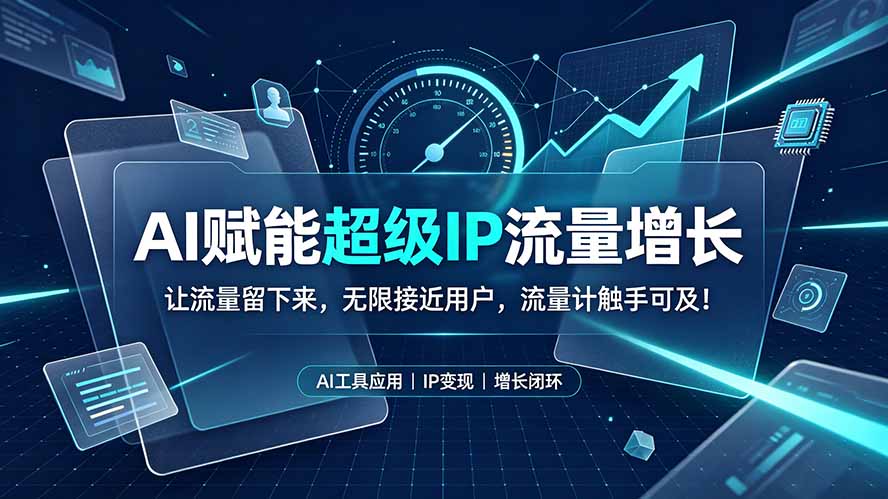 AI赋能超级IP流量增长：让流量留下来，无限接近用户，流量计触手可及！-时光云网创