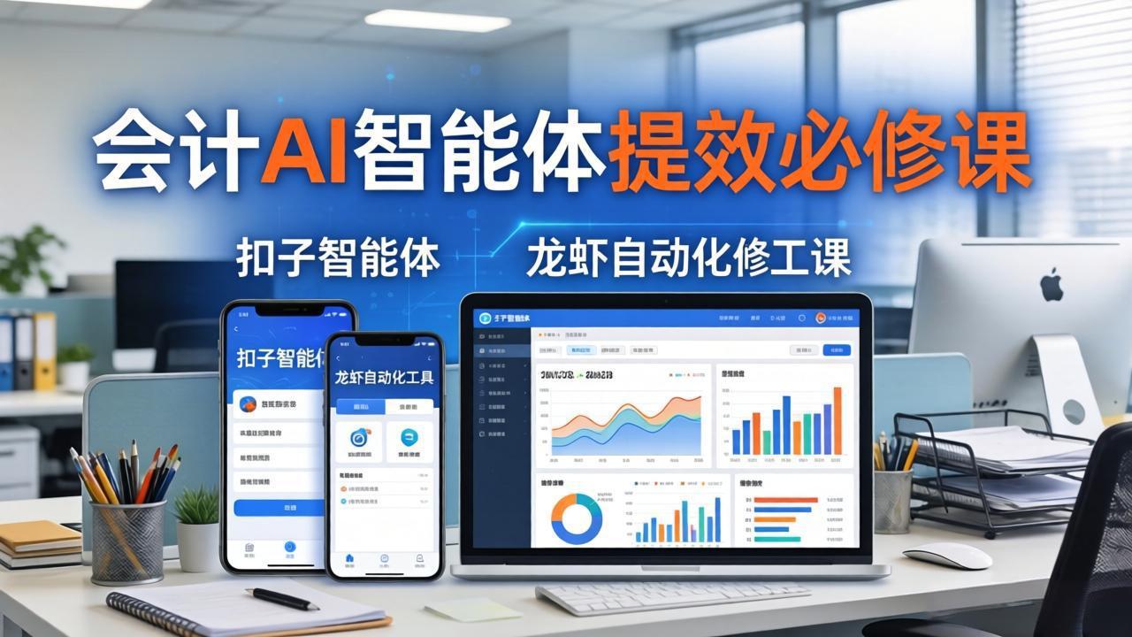 财务会计AI智能体提效必修课：扣子智能体+龙虾自动化+报表分析，一站式提升财务工作效率-时光云网创
