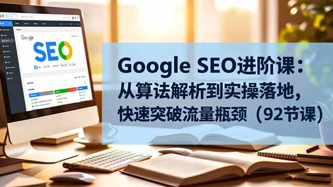 Google SEO进阶课:从算法解析到实操落地,快速突破流量瓶颈(92节课-时光云网创