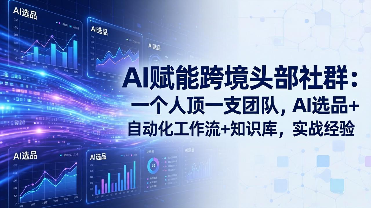 AI赋能跨境头部社群：一个人顶一支团队，AI选品+自动化工作流+知识库，实战经验-更新3月-时光云网创