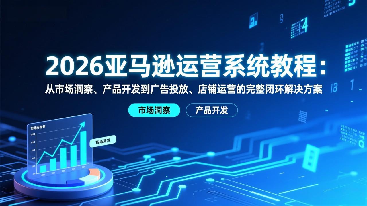 2026亚马逊运营系统教程：从市场洞察、产品开发到广告投放、店铺运营的完整闭环解决方案-时光云网创