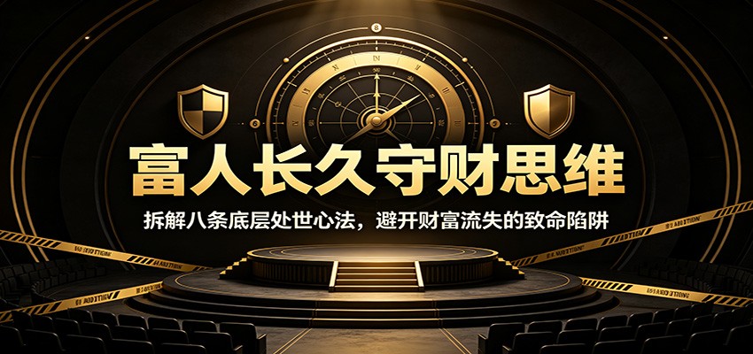 富人长久守财思维：拆解八条底层处世心法，避开财富流失的致命陷阱-时光云网创