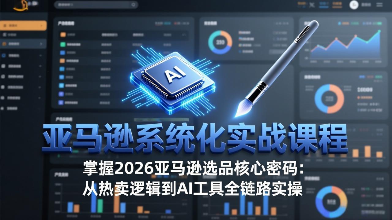 亚马逊系统化实战课-更新3月：2026最新选品方法论，从热卖原因分析到AI作图，提升选品成功率-时光云网创
