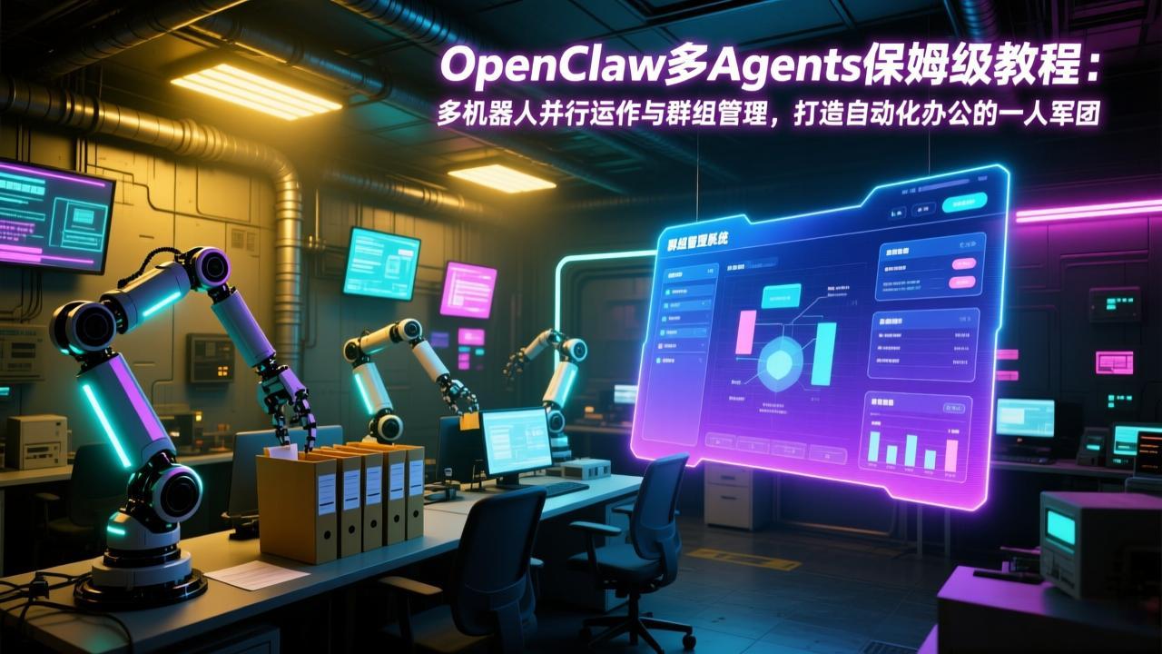 OpenClaw多Agents保姆级教程：多机器人并行运作与群组管理，打造自动化办公的一人军团-时光云网创