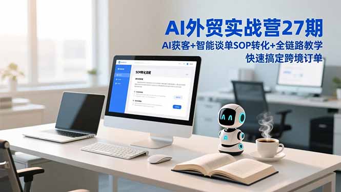 AI外贸实战营27期，AI获客+智能谈单+SOP转化+全链路教学，快速搞定跨境订单-时光云网创