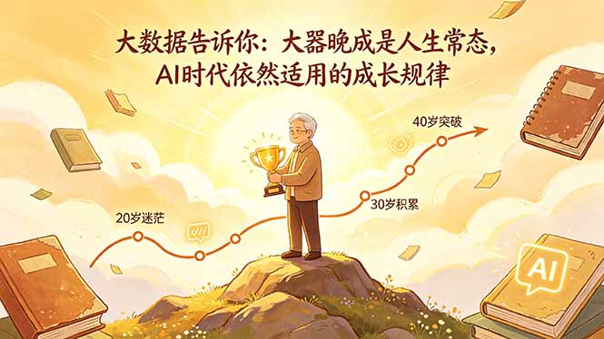 付费文章：大数据告诉你：大器晚成是人生常态，AI 时代依然适用的成长规律-时光云网创