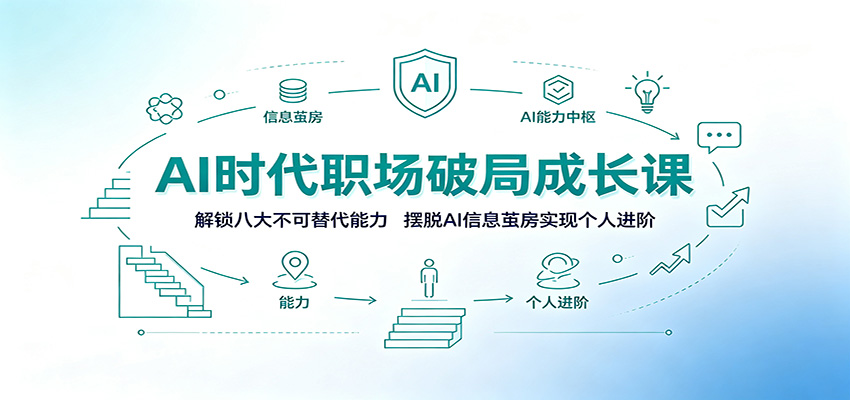 AI时代职场破局成长课：解锁八大不可替代能力，摆脱AI信息茧房实现个人进阶-时光云网创