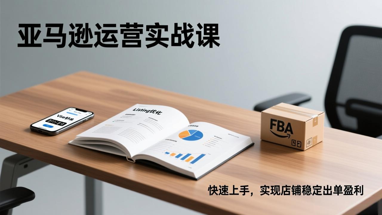 亚马逊运营实战课，Listing优化、Vine秒杀、FBA发货，快速上手，实现店铺稳定出单盈利-时光云网创