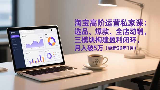 淘宝高阶运营私家课：选品、爆款、全店动销，三模块构建盈利闭环，月入破5万(更新26年1月-时光云网创