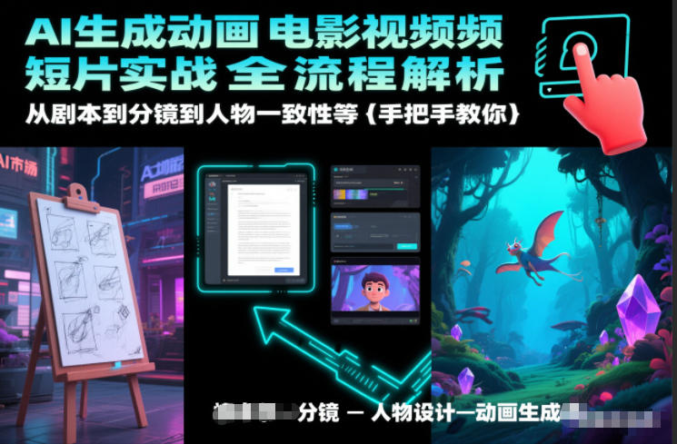 AI生成动画电影视频短片实战全流程解析，从剧本到分镜到人物一致性等手把手教你-时光云网创