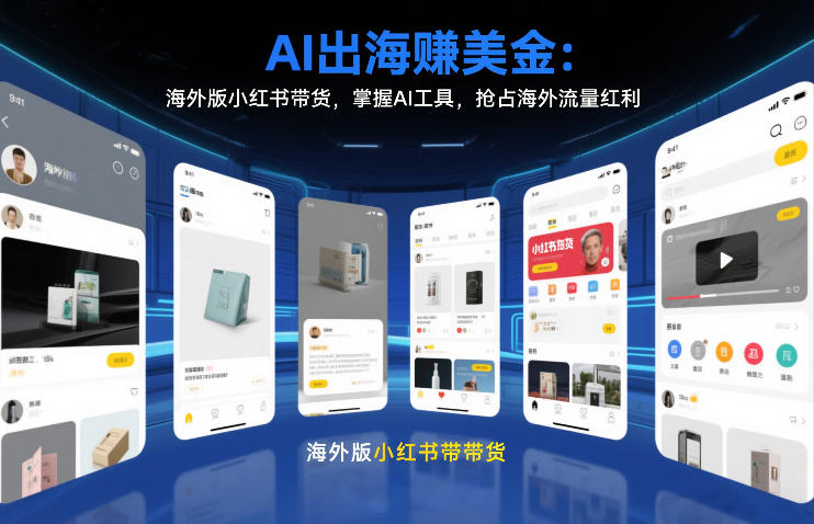 AI出海賺美金：海外版小红书带货，掌握AI工具，抢占海外流量红利(更新2026)-时光云网创