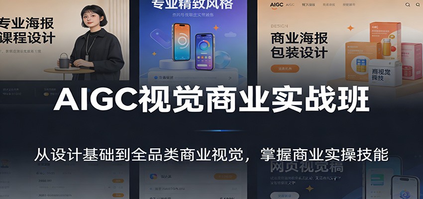 AIGC视觉商业实战班：从设计基础到全品类商业视觉，掌握商业实操技能-时光云网创