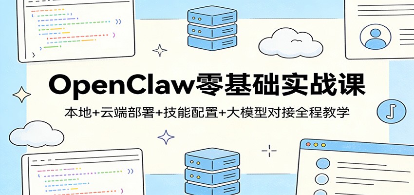 OpenClaw零基础实战课：本地+云端部署+技能配置+大模型对接全程教学-时光云网创