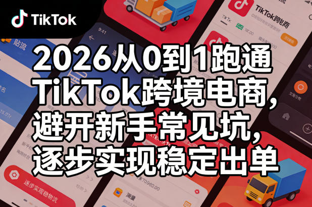 2026从0到1跑通TikTok跨境电商，避开新手常见坑，逐步实现稳定出单-时光云网创