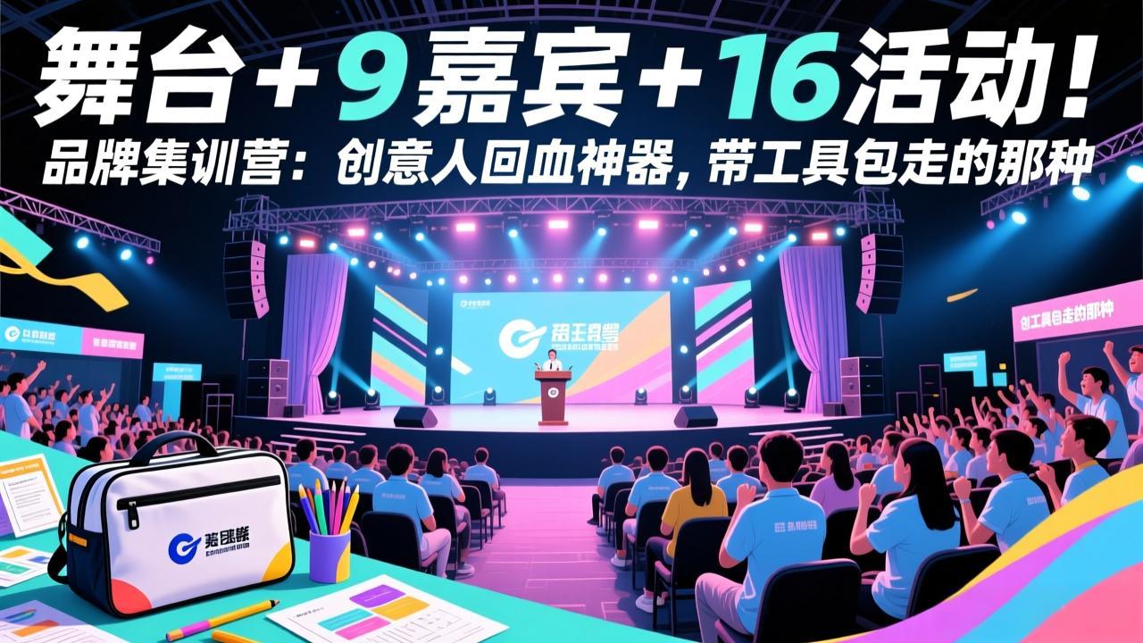舞台 + 9 嘉宾 + 16 活动！品牌集训营：创意人回血神器，带工具包走的那种-时光云网创