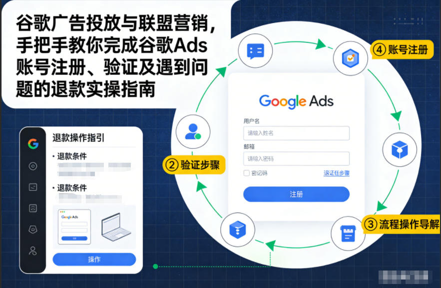 谷歌广告投放与联盟营销，手把手教你完成谷歌Ads账号注册、验证及遇到问题的退款实操指南-时光云网创