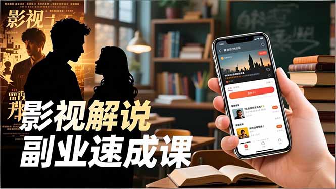 Tk影视解说副业速成课,软件安装、全流程实操、爆款预设,新手两周变现-时光云网创
