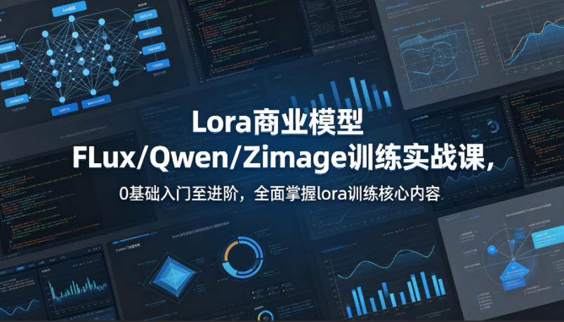 系统性学习Lora商业模型FLux／Qwen／Zimage训练实战课，0基础入门至进阶，全面掌握lora训练核心内容-时光云网创