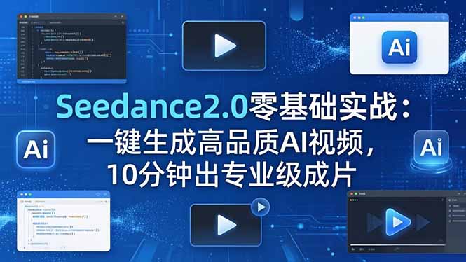 Seedance2.0零基础实战：一键生成高品质AI视频，10分钟出专业级成片-时光云网创