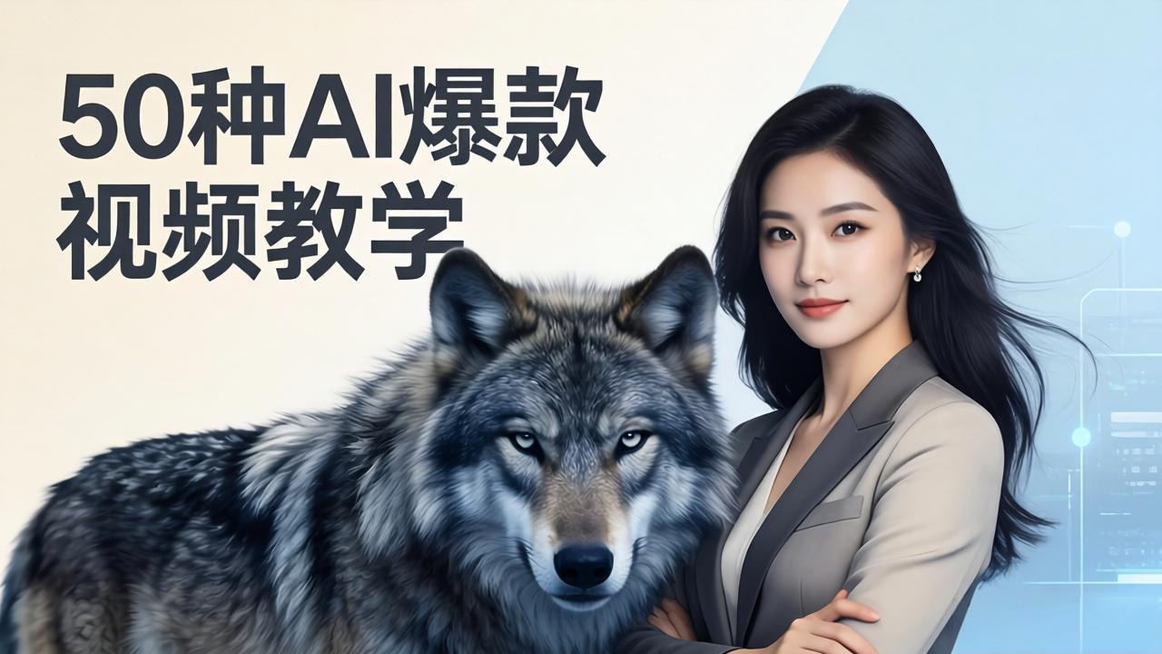 50种AI爆款视频教学：影视级古诗词+治愈萌宠+山海经蛟龙，高阶宝典商业落地-时光云网创