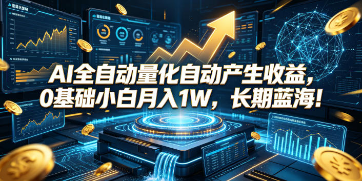 AI全自动量化自动产生收益,0基础小白月入1W,长期蓝海!【揭秘】-时光云网创