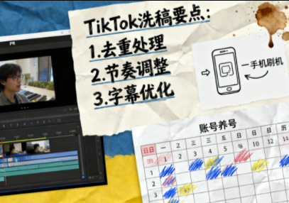 TikTok洗稿剪辑全流程课-时光云网创