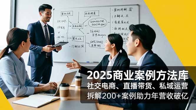2025商业案例方法库，社交电商、直播带货、私域运营，拆解200+案例助力年营收破亿-时光云网创