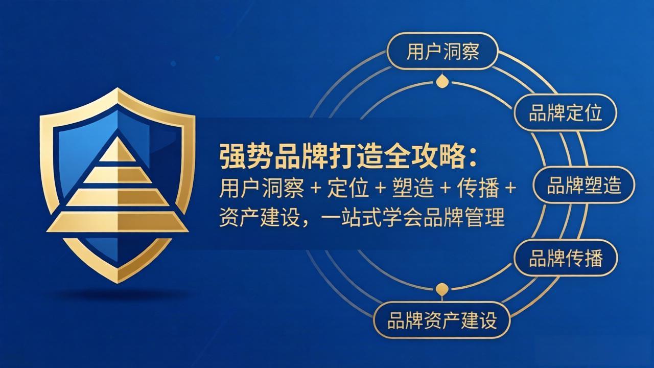 强势品牌打造全攻略：用户洞察 + 定位 + 塑造 + 传播 + 资产建设，一站式学会品牌管理-时光云网创