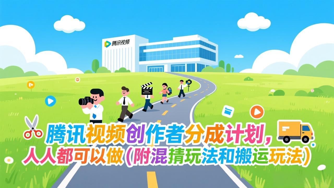 腾讯视频创作者分成计划，人人都可以做(附混剪玩法和搬运玩法-时光云网创