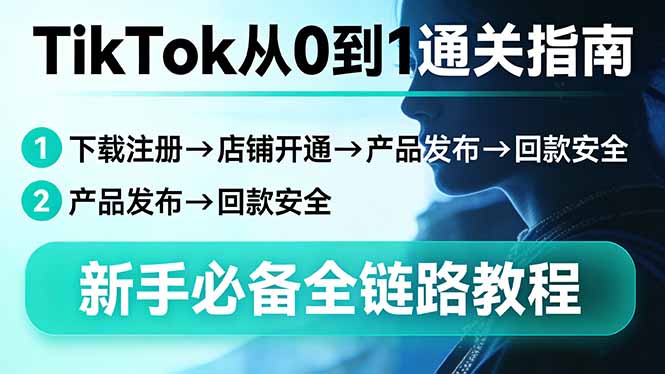 TikTok从0到1通关指南：下载注册→店铺开通→产品发布→回款安全，新手必备全链路教程-时光云网创